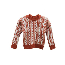 Winter Pullover Warm Fuzzy Latest Design Factory Half High Neck Child Sweater For Boy